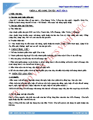 Đề cương ôn tập học kì 2 môn Ngữ văn Lớp 9 - Thiên Hương